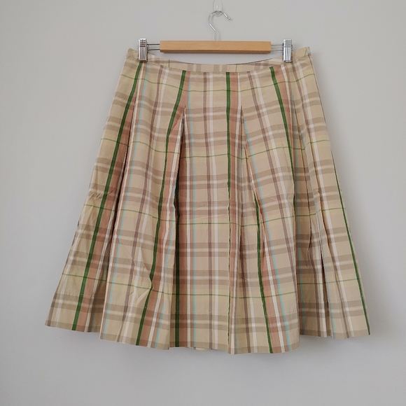 Tommy Hilfiger Silk Pleated Skirt Plaid Size 10 - Picture 9 of 16